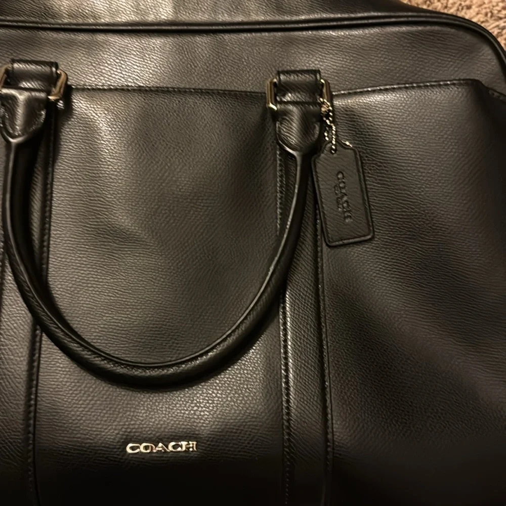 Coach leather laptop / briefcase